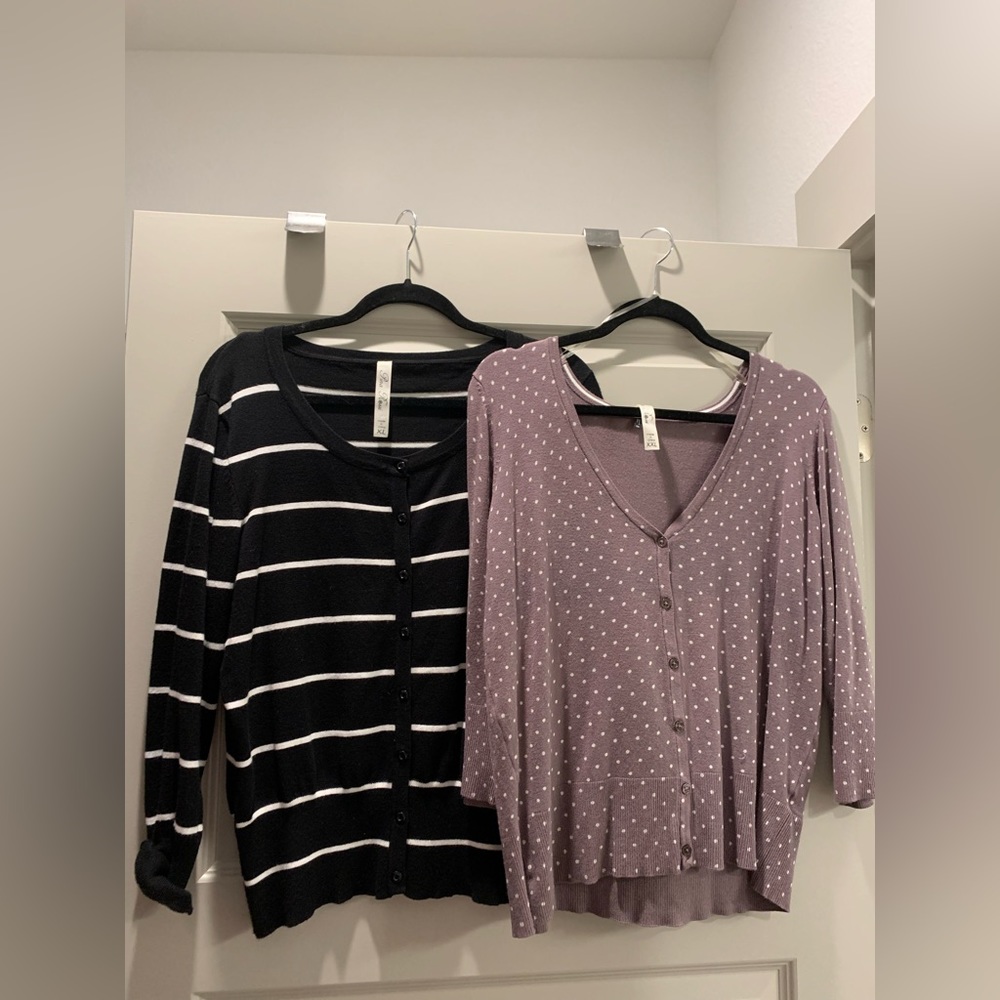 Two cardigan sweaters